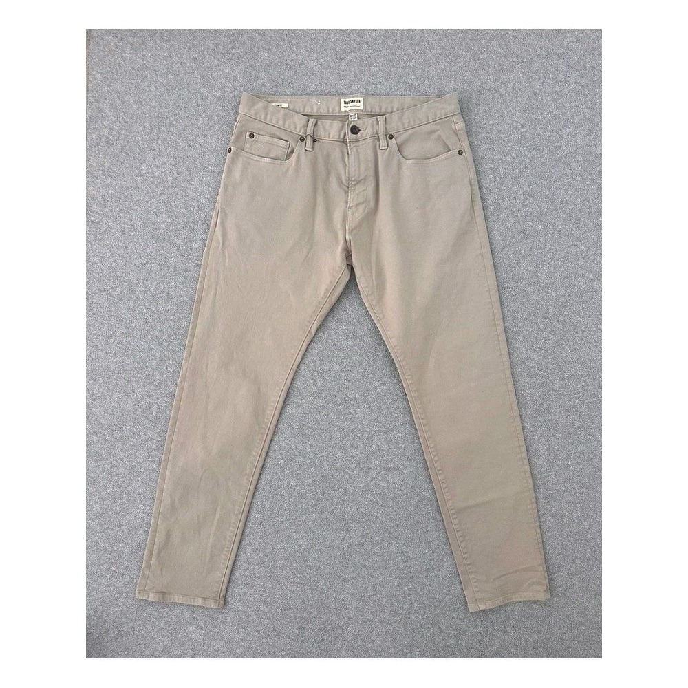 Todd Snyder Chino Pants Mens 32x32 Slim Fit Khaki Stone 5-Pocket Stretch